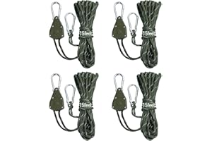 2pcsTie Down Rope Canopy Tent Tie Downs Strap Retractable Hanger with Hooks Reinforced Metal Gear for Camping Essentials 5/34
