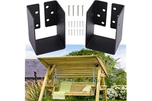 MELIPRON 2PCS 4"x6" Concealed Joist Hanger Bracket Fit for Beam Swing with Lag Screws and Bolts