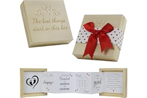 Deskinator Grandparents Baby Announcement Gifts - Pregnancy Announcement for Grandparents - Pregnancy Reveal Grandparents Ideas, New Baby Announcement Surprise, Sonogram Picture Wooden Keepsake Box