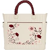 Loungefly Cream & Red Floral Tote Bag