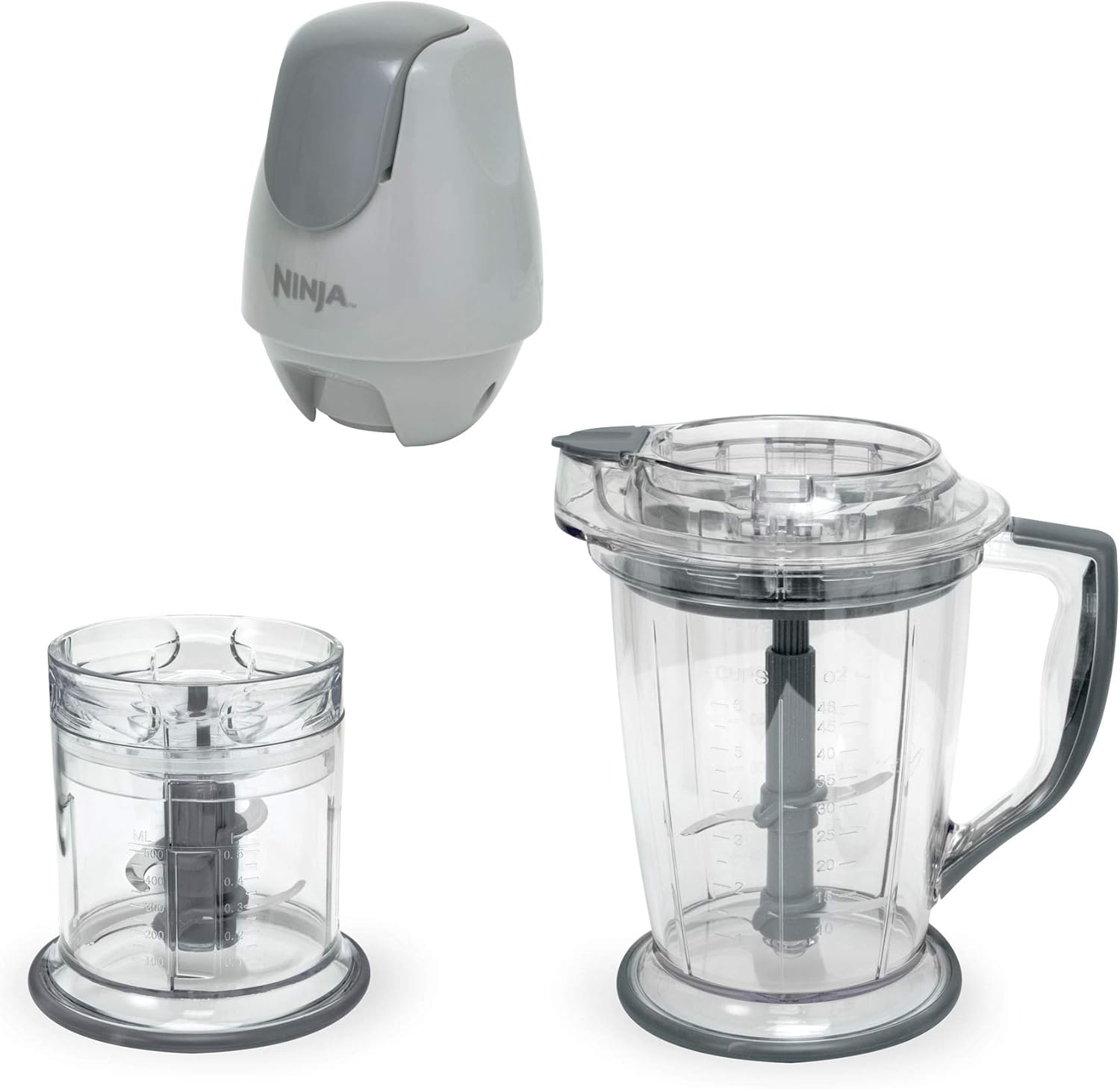 Ninja 400-Watt Blender/Food Processor for Frozen Blending, Chopping and Food Prep with 48-Ounce Pitcher and 16-Ounce Chopper Bowl (QB900B), Silver: Kitchen & Dining
