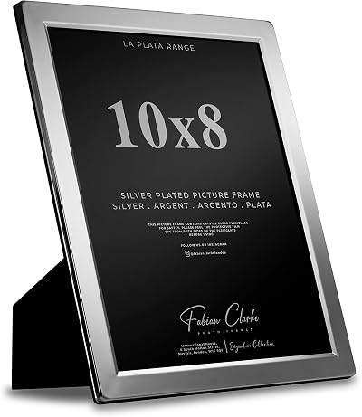 Fabian Clarke London Silver Plated Photo Frame 10x8 Satin Tarnish Protected