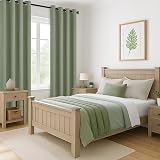 MRTREES Blackout Curtains 2 Panels 46x54 Sage Green Eyelet Thermal Living Room view 7
