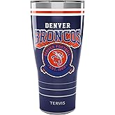 Tervis Traveler NFL Denver Broncos - Vintage Triple Insulated Tumbler Travel Cup Keeps Drinks Cold & Hot, 30oz, Stainless Steel