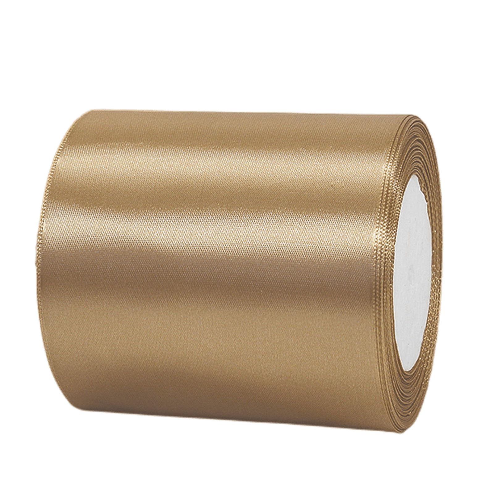 100mm Wide Thick Champagne Gold Ribbon for Gift Wrapping,22m 4Inch Large Fabric Satin Ribbon Gold Bow for Gift Wrapping,Ribbons for Crafting,Bouquets,Wedding Car,Presents,Cake,Christmas Decorations