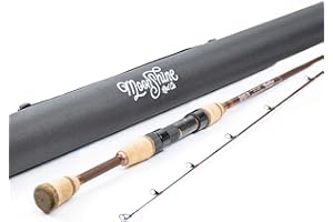 MOONSHINE ROD COMPANY Moonshine Rod Co. Fly Fishing Rod with Carrying Case and Extra Rod Tip Section, Slow-Medium-Fast Action