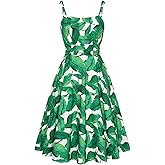 Belle Poque 2026 Summer Dress for Women Spaghetti Strap Flowy Midi Beach Sundress Vintage Wedding Guest Cocktail Dress