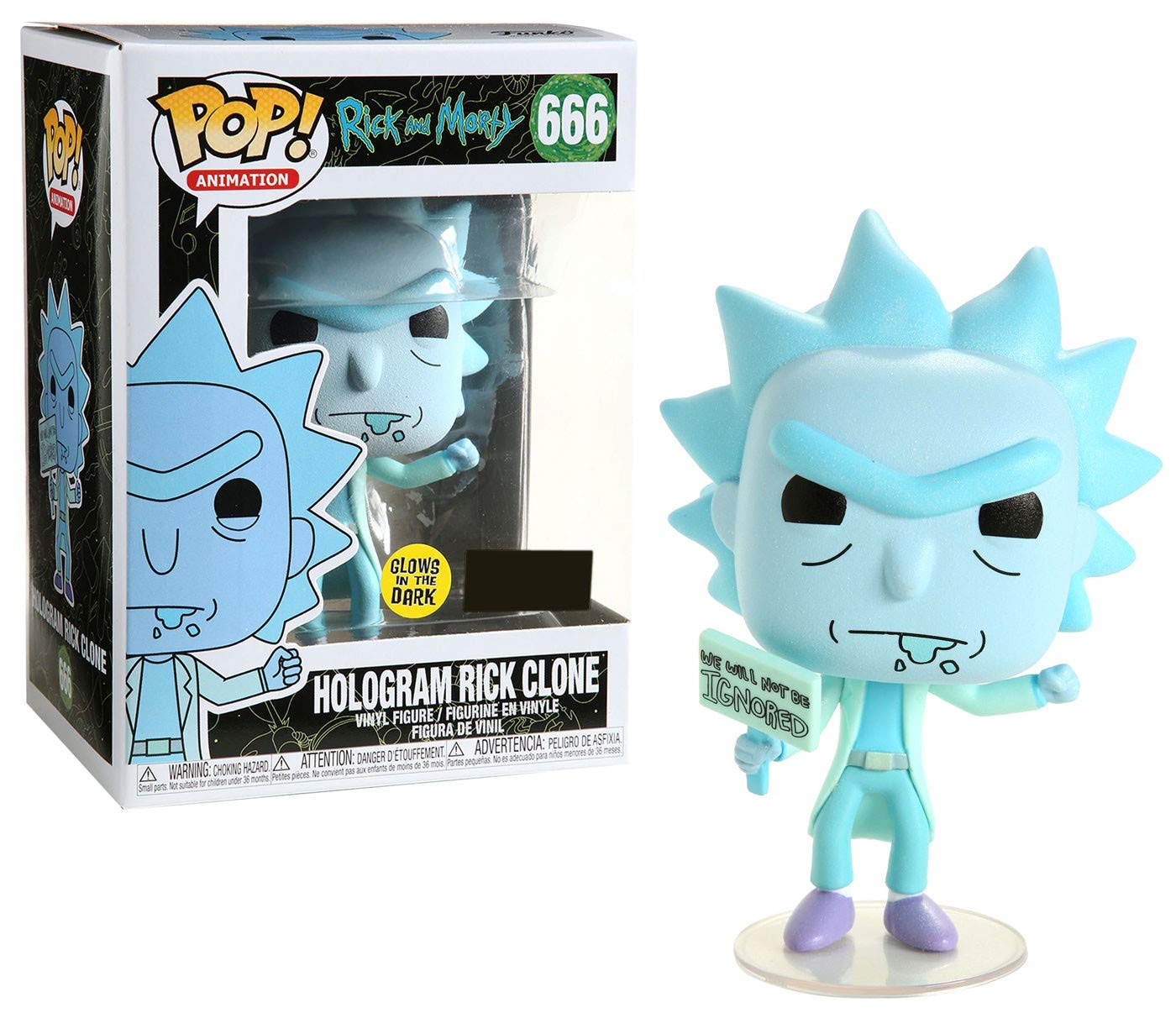 FUNKO POP! ANIMATION: Rick & Morty - Hologram Rick Protestor (GW)