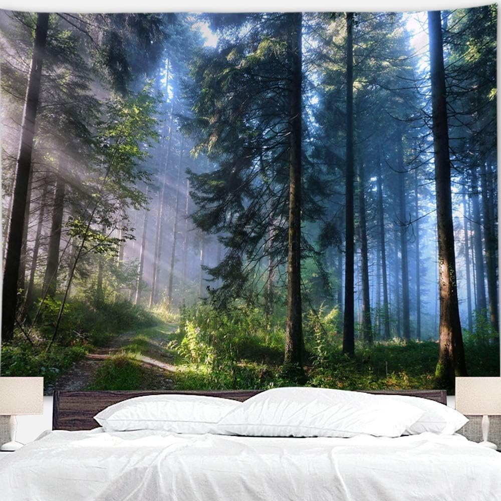 Tapestries - BJYHIYH Extra Large Aesthetic Tapestry Wall Hangings Nature Tapestries for Teen Girl Men Bedroom Living Room Décor(90