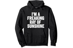 AhCor Im A Freaking Ray of Sunshine Funny Sarcastic Sayings Pullover Hoodie Unisex Sweatshirt Graphic Hoodies