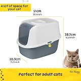 Cat Centre Dark Grey Hooded Litter Tray with Charcoal Filter Extra Deep view 3