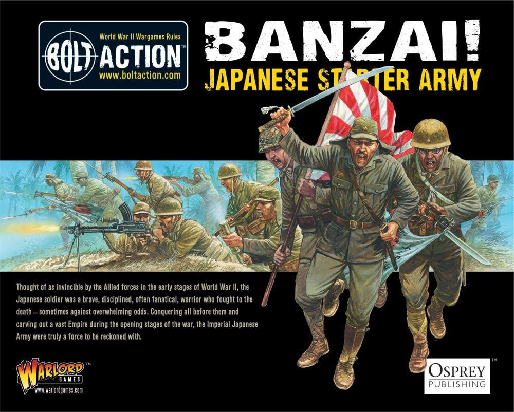 Warlord Games Banzai! Japanese Starter Army - 28mm Scale Plastic Miniatures for Bolt Action Highly Detailed World War 2 Miniatures