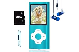 HOTECHS. MP3 Player, Hotechs MP3 Music Player with 32GB Memory SD Card Slim Classic Digital LCD 1.82'' Screen MINI USB Port with FM Radio, Voice Record