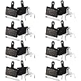 BBTO 8 Pairs Bike Brake Pads Compatible with TRP Tektro Shimano Deore Brakes Bike Brake Pads Shimano Bike Disc Brake Pads Brake Deore (Black,Copper Semi Metallic)