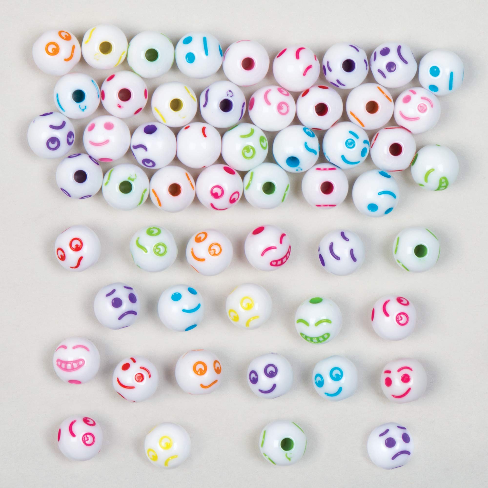 Baker Ross AC685 Funny Face Beads (Pack of 300)