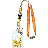 Disney Winnie The Pooh Bouncing Tigger Breakaway Lanyard ID Badge Holder with 2" Rubber Charm