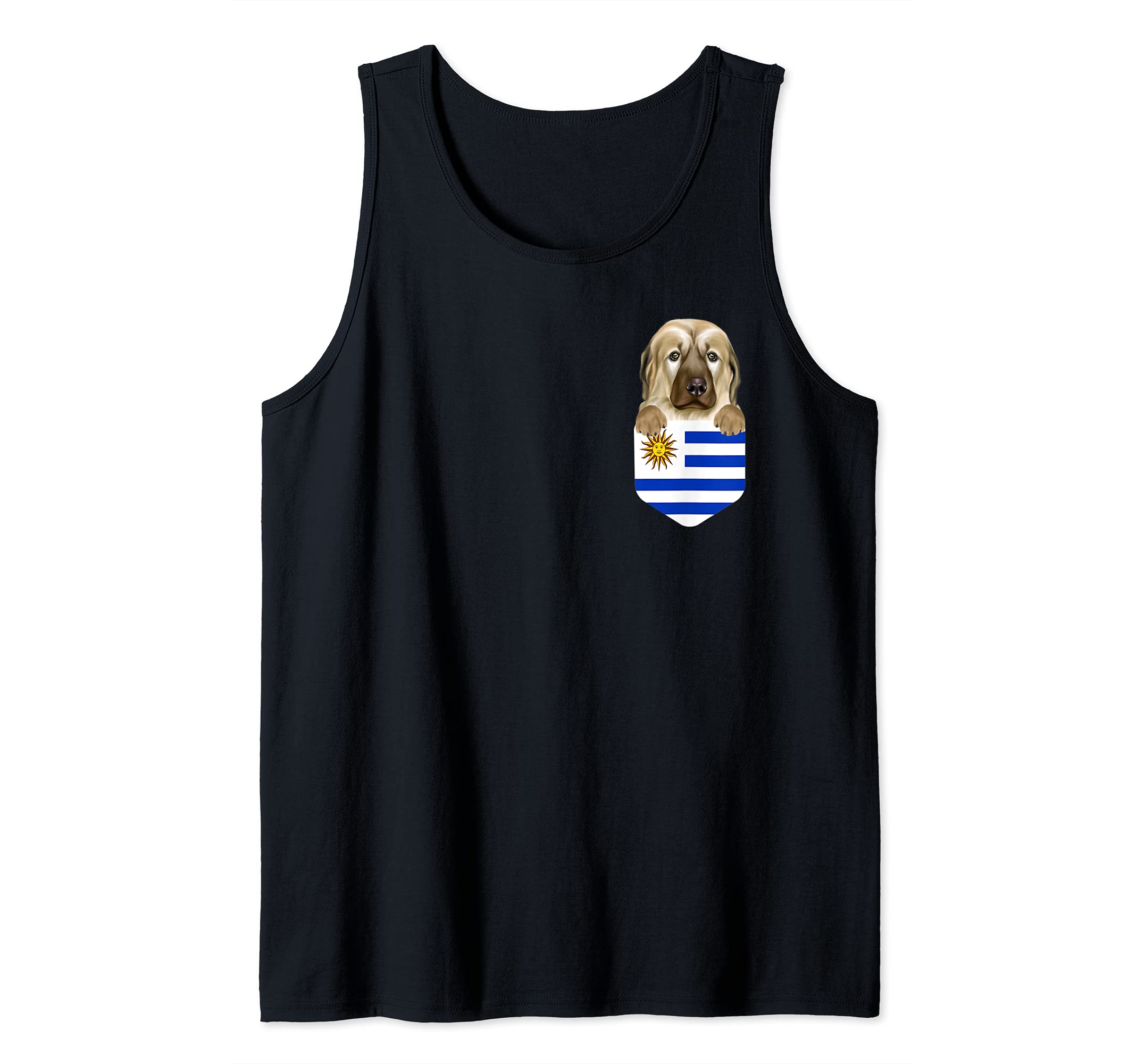 Uruguay Flag Anatolian Shepherd Dog Dog In Pocket Tank Top