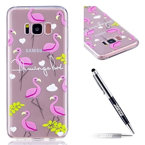 Kompatibel mit Galaxy S8 Hülle Schutzhülle Muster Transparent TPU Silikon Hülle Durchsichtige Handyhülle Crystal Clear Siliko