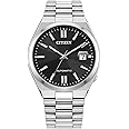 Citizen Men's Automatic Tsuyosa Sport Luxury Watch, Silver-Tone Stainless Steel, Black Dial, 3 Hand with Date, 42 Hour Power Reserve (Model:NJ0150-56E)