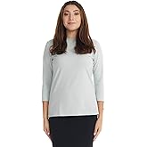 ESTEEZ 3/4 Sleeve Crew Neck Cotton T-Shirt for Women - Relaxed Fit - Base Layering Top