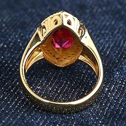 Pastoral's Staff Marquise Red Ruby Womens Bishop
