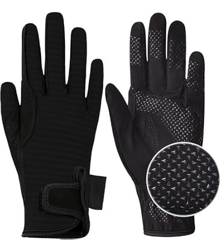 Guanti Da Equitazione AK Synthetic Grip - Unisex, Tutte Stagioni - Presa Rinforzata