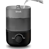 Levoit Humidifiers for Bedroom,Top-Fill Ultrasonic Cool Mist Humidifier | Easy to Fill &amp; Clean, Quiet Operation for Home Baby &amp; Plants, Auto Shut-off for Safety, 360&deg; Rotating Nozzle, 2.5L, Black