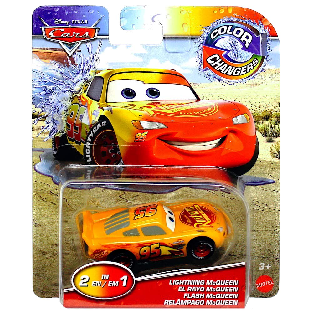 Color 2020 Mattel 1:55 Car Changers Mini Lightning McQueen, 1 Pack, MATTEL CARS COLOR CHANGERS 1 PACK Disney Pixar Movie Character
