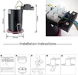 Sweier 4X 90 Min Fire Rated LED Recessed Spotlight 5W 3000K Black view 2