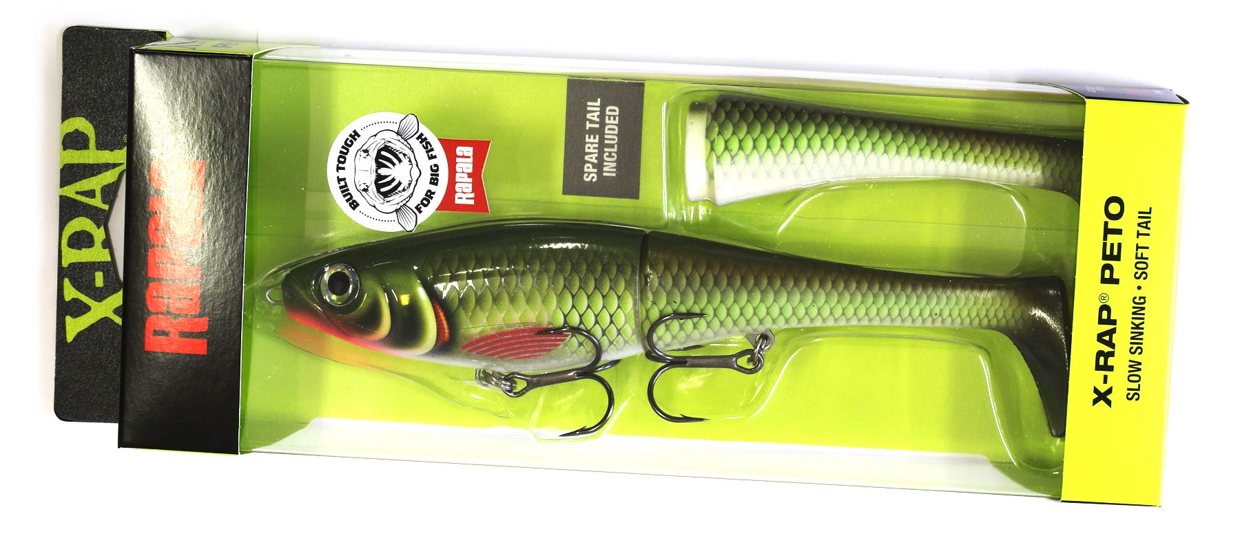 Rapala X-Rap Peto Lure with Two No. 2/0 Hooks, 0.5-1 m Swimming Depth, 20 cm Size, Olive Green