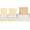 Thinp 3 pcs Flat Paddle Paint Brush Set,Wide Paint Brush Large Paint Brush 3/4/5 Inch Paint Brush with Poplar Handle Art Paint Brush Wool Paint Brushes Flat Paint Brush for Oil and Acrylic Paints
