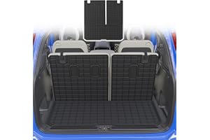 Rongtaod Cargo Mat Compatible with 2016-2025 Honda Pilot Cargo Mat Cargo Liner Trunk Mat TPE Back Seat Cover Protector 2024 Pilot Accessories (Trunk Mat with Backrest Mat)