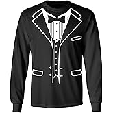 Kropsis Tuxedo Classic with Bowtie Party Wedding Long Sleeve T-Shirt
