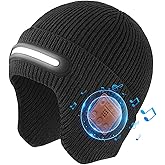 Bluetooth Beanie with Light, LED Beanie with Built-in Speaker and Microphone, Gifts for Men Women