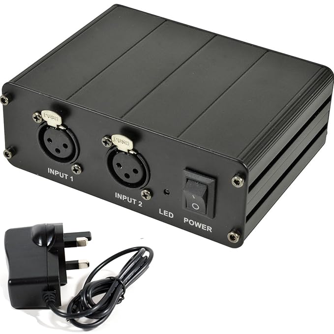 12V/48V Dual/Twin XLR Phantom Power Supply For Amazon.co.uk Electronics