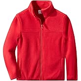 Spring&Gege Boys Full-Zip Polar Fleece Jacket Kids Solid School Uniform Outwear Jackets