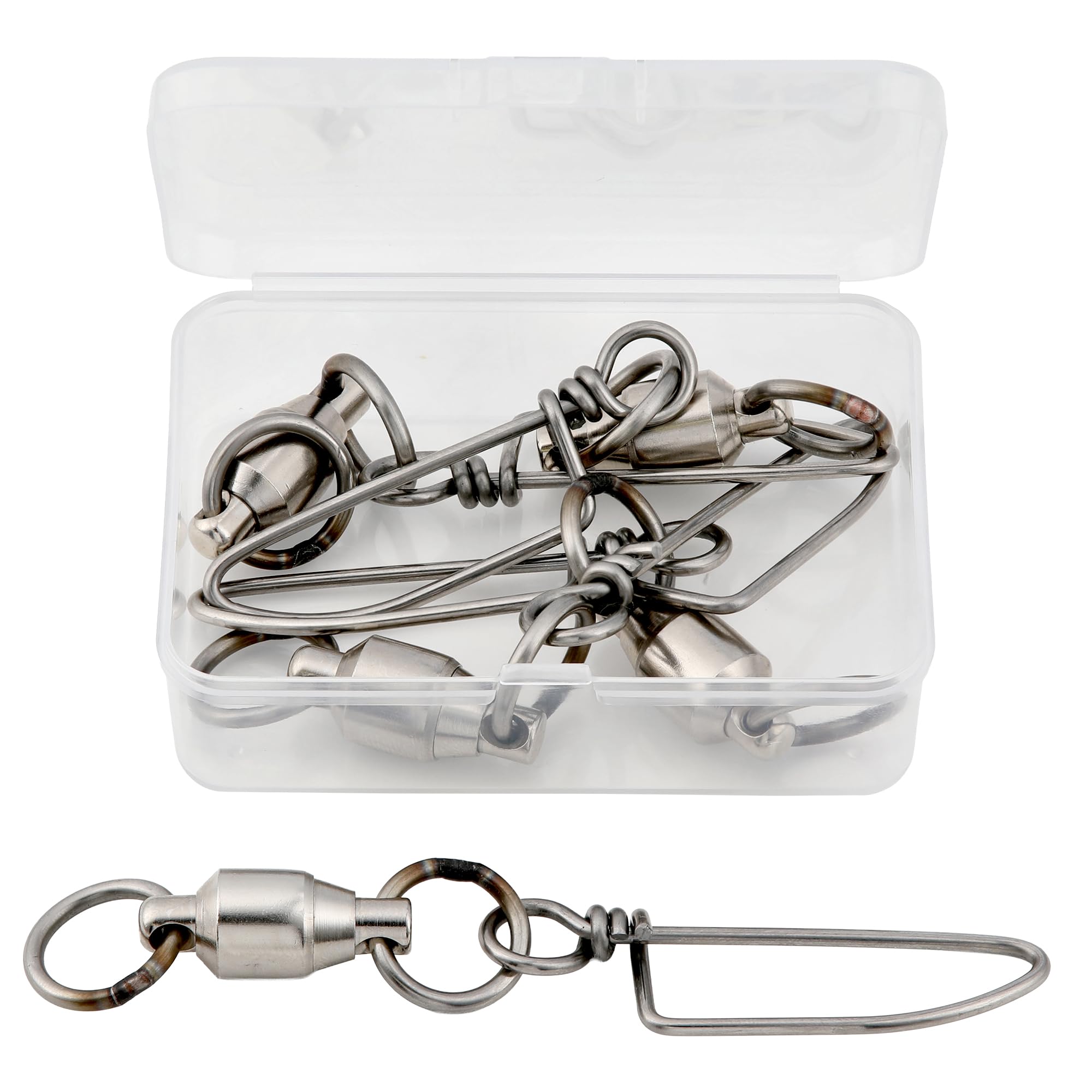 Photo 1 of ?? Tsuridamashii Made in Japan Twin Fishing Snap Swivel with Coastlock One Side 6 Ball Bearing Dual Axis 360° Anti Twist Rustproof Stainless Steel Size #10 Heavy Duty Saltwater Freshwater