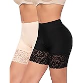 Slip Shorts for Under Dresses Women Anti Chafing Underwear Seamless Boyshorts Panties Lace Under Shorts