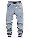 WaltZon Boy's Cargo Joggers Pants Youth Quick Dry