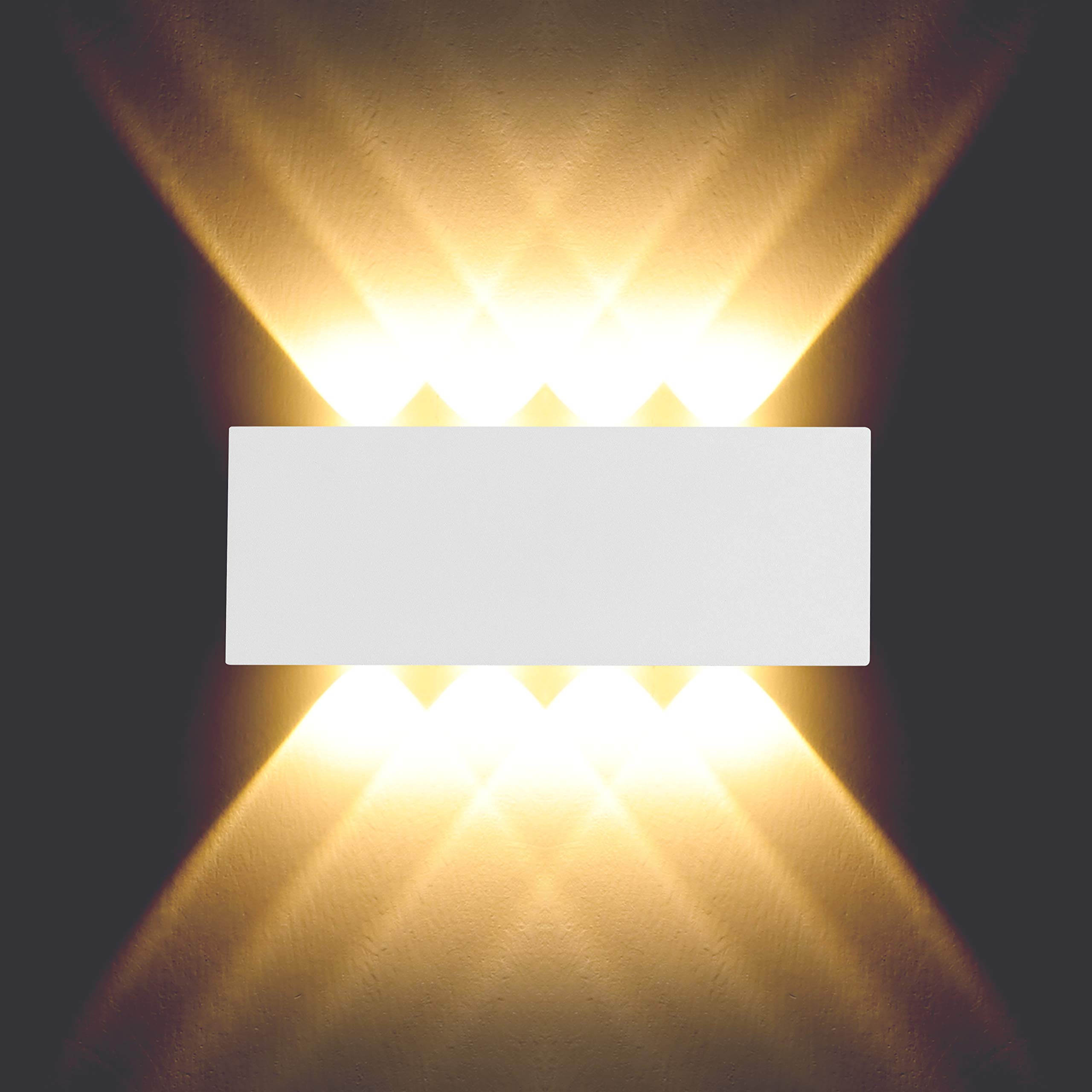 BELLALICHT Wall Lamp Indoor Modern 8W Wall Wash Lighting up and Down Warm White Wall Sconces Lights for Bedroom Living Room Corridor Stairs