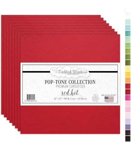 Amazon.com: Cardstock Warehouse Pop-Tone Wild Cherry Red Cardstock