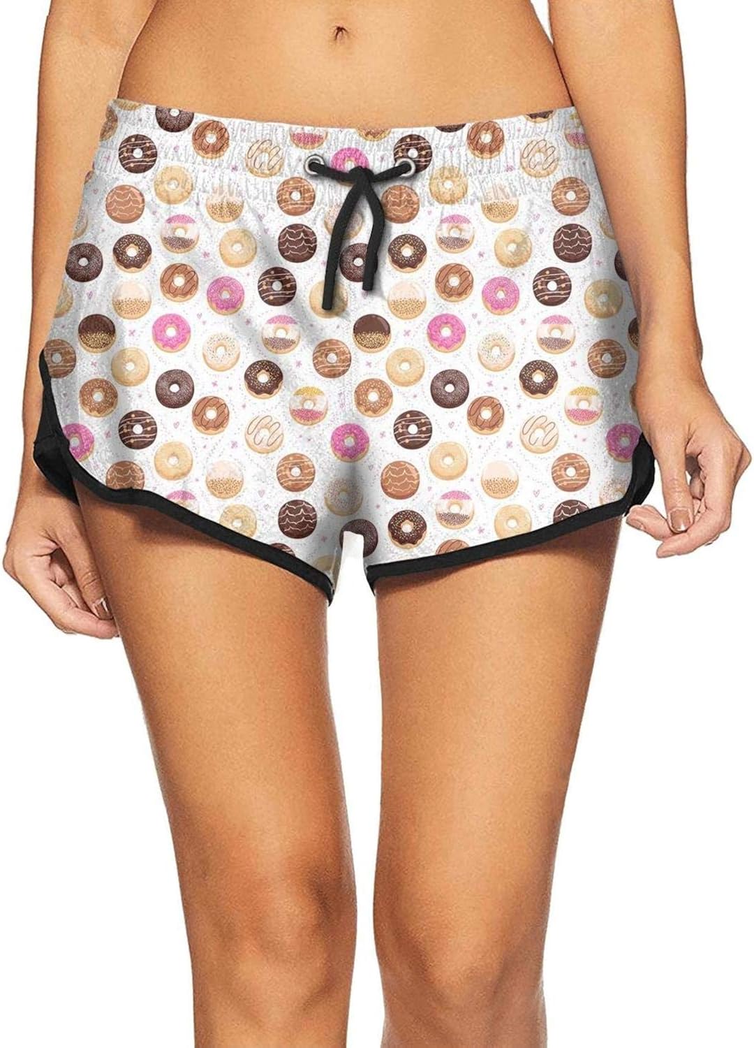 Women's Swim Trunks Donuts Doughnuts Little Hearts Quick