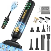 XenonLab Car Vacuum, 25000Pa 4-in-1 Handheld Vacuum Cordless &amp; Air Duster, Up to 60 Min Runtime, Ultra-Quiet Rechargeable Mini Vacuum Cleaner with One-Touch Emptying for Car, Home &amp; Pet Hair（Yellow）
