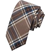 Gsyziux Striped Ties for Men, 2.8" Skinny Mens Tie Plaid Men's Neckties Slim Necktie for Wedding Party Prom Casual