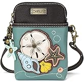 CHALA Ocean Collection Cell Phone Crossbody Purse-Women PU Leather/Canvas Multicolor Handbag with Adjustable Strap
