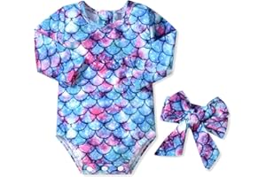 Aalizzwell Baby Girls One Piece Long Sleeve Swimsuit