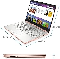HP Newest 14" HD Ultra Light Thin Laptop, Quad-Core