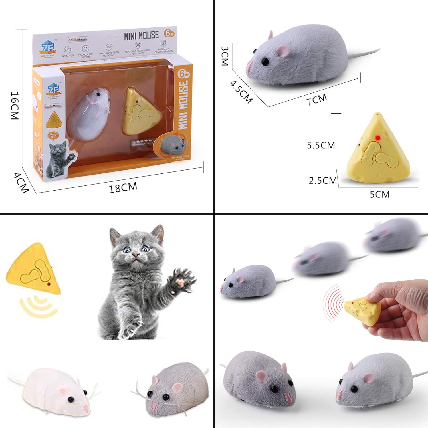 Amazon 猫おもちゃ ペット用品 きまぐれねずみ ネズミ型ロボット ふわふわ 猫用おもちゃ リモコンおもちゃ ペットロボット 電動ネズミ ネコ かわいい 手触りがいい ぬいぐるみ 猫じゃらし ハムスター ラジコンロボット 家庭用ロボット 手のひらサイズ キッズ ギフト