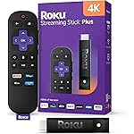 Roku Streaming Stick Plus with Voice Remote - 4K & HDR10+ | 4K & HDR Streaming Device for TV with Roku Voice Remote - Free &