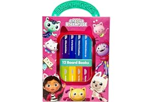 DreamWorks Gabby’s Dollhouse - My First Library Board Book Block 12-Book Set - First Words, Alphabet, Numbers, and More! - PI Kids